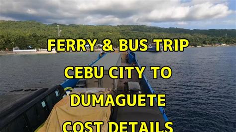 How to get from El Nido to Dumaguete by plane, ferry or bus.